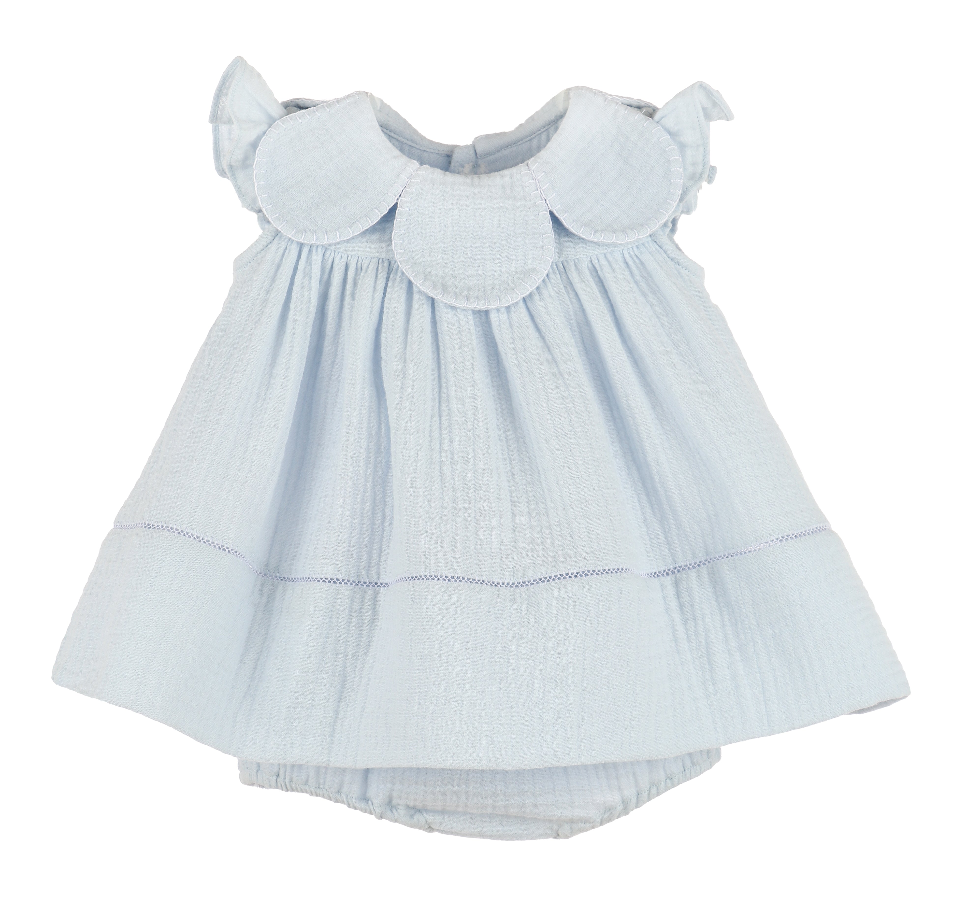 Cuddle Cotton Petal Blue Float Dress
